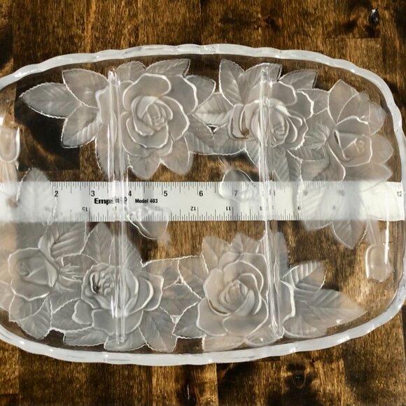 Studio Nova by Mikasa 'WINTER ROSE' WY051/345 Crystal Divided Relish - Picture 5 of 7